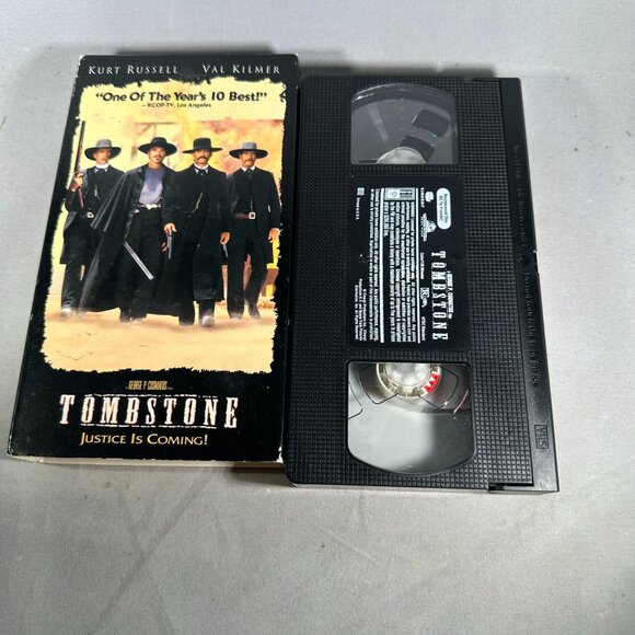 Tombstone Movie VHS Kurt Russell Val Kilmer R Rated 1993 Buena Vista Home Video - Picture 3 of 3